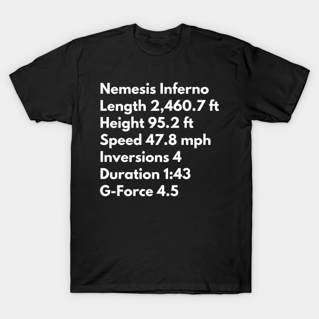 Nemesis Inferno Stats T-Shirt by Ckrispy